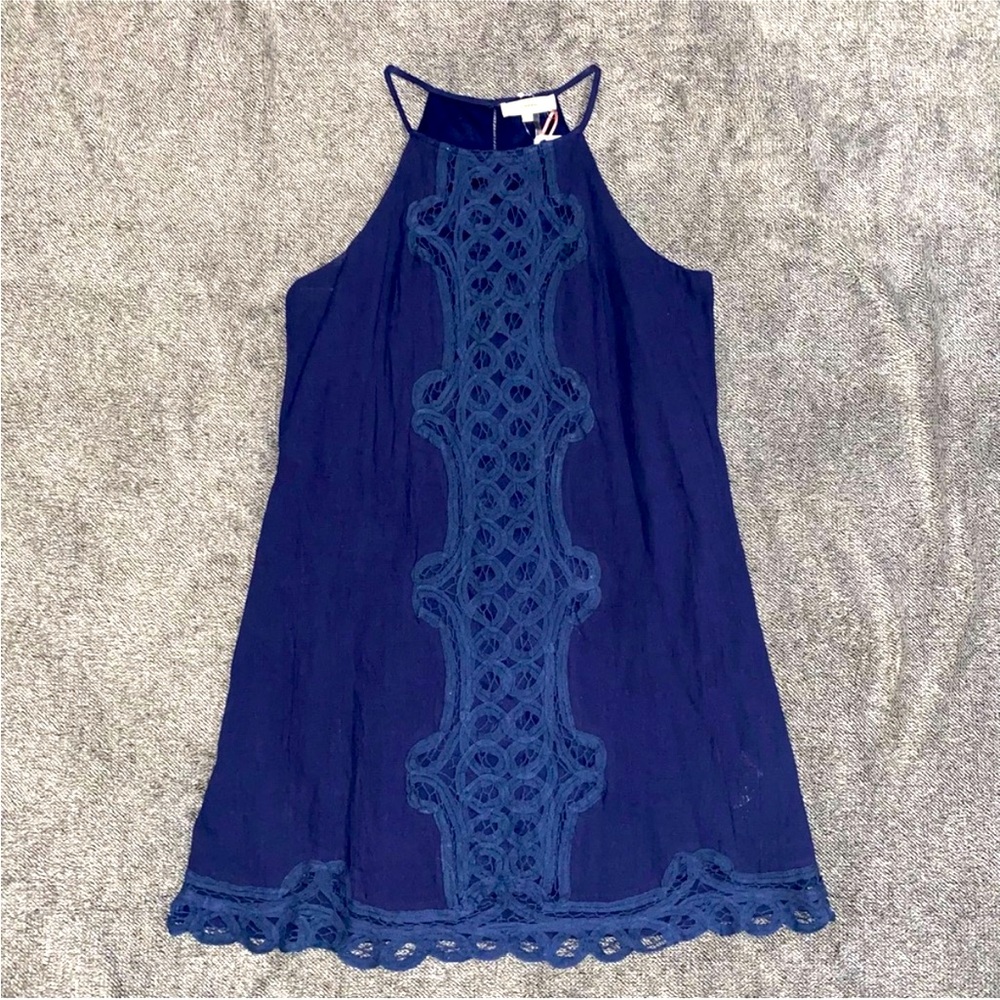 Entro Navy Halter Dress